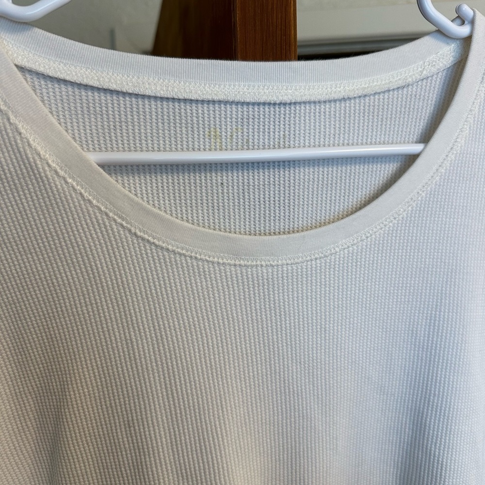 Natural reflections long sleeve waffle top